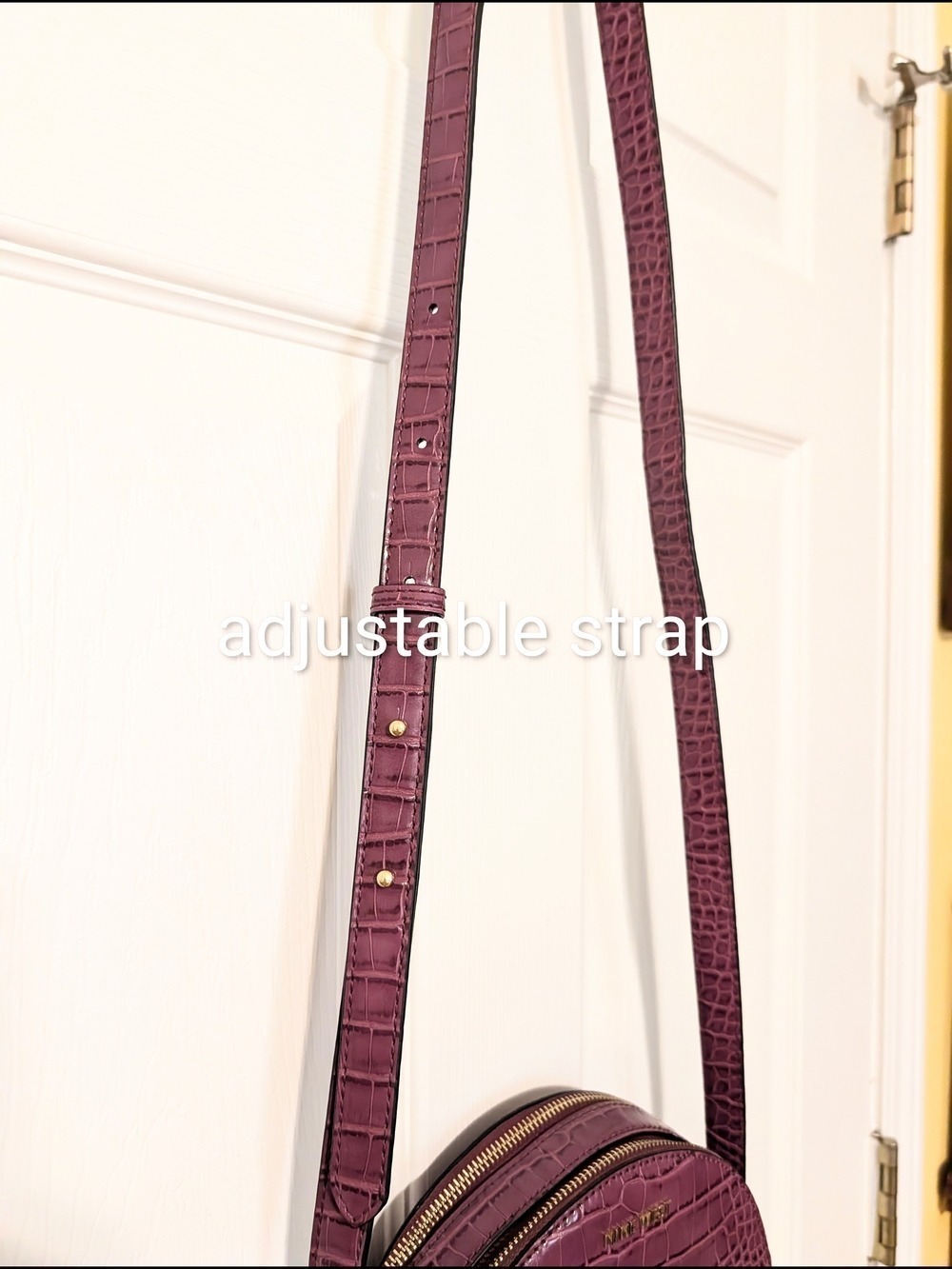 Set Of Nine West Plum Croc Crossbody & Chicos Necklace - Picture 13 of 14